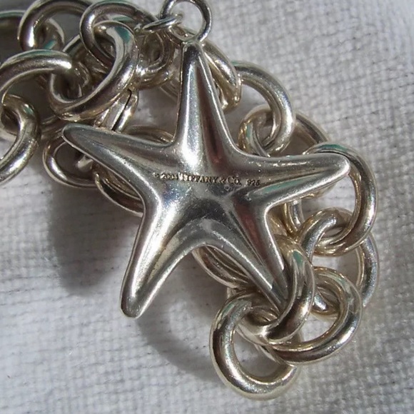 Tiffany & Co. Sterling Silver & Turquoise Starfish Bracelet - Picture 4 of 5